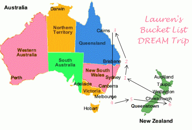 Australia New Zealand Map